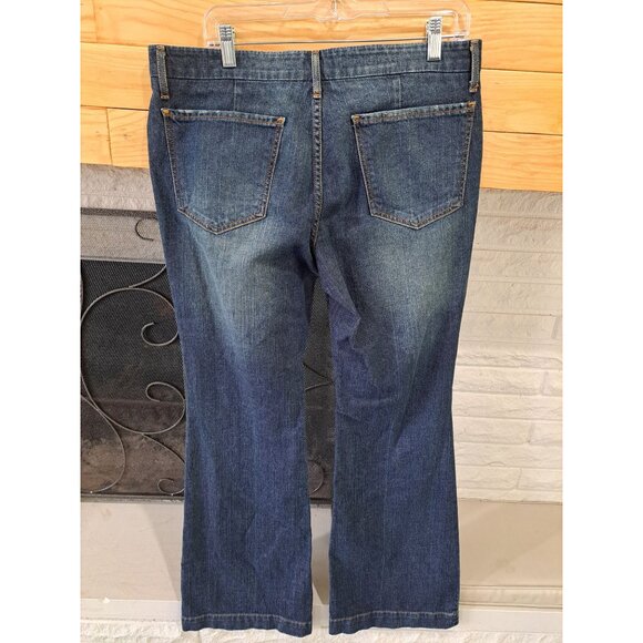 Womens Mossimo Bootcut Stretch Denim Jeans Size 14 Dark Wash Cotton Blend Y2K - Picture 4 of 12